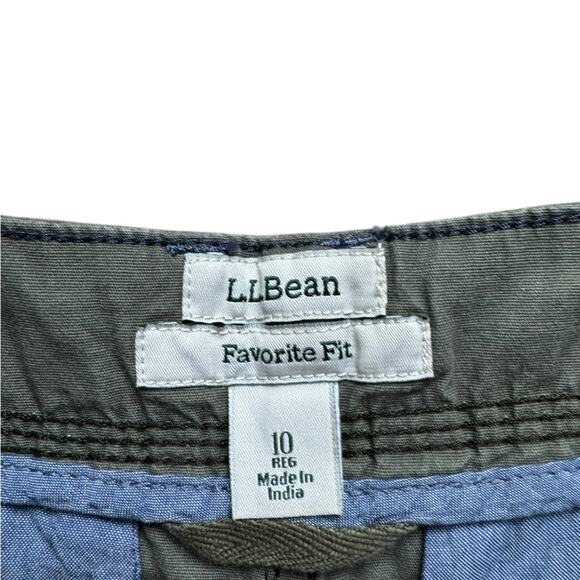 L.L. Bean Women’s stretch canvas straight leg cargo pant olive size 10 mid rise - Picture 4 of 8
